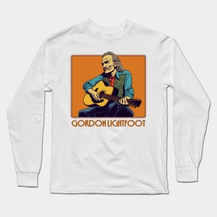 Gordon Lightfoot / Retro Style Fan Design Long Sleeve T-Shirt